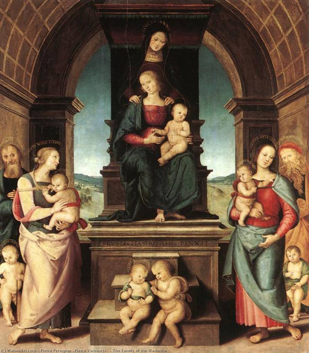 Order Oil Painting Replica The Family of the Madonna, 1500 by Pietro Perugino (Pietro Vannucci) (1446-1523) | ArtsDot.com