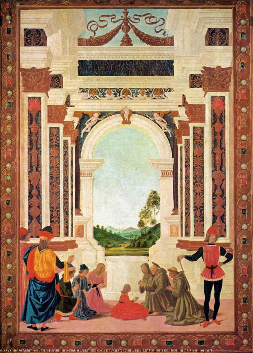 Order Art Reproductions The Miracles of San Bernardino The Healing of a Young Girl, 1473 by Pietro Perugino (Pietro Vannucci) (1446-1523) | ArtsDot.com