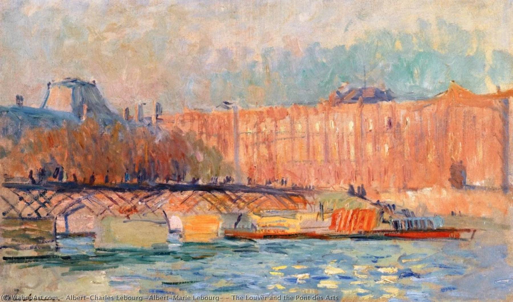 Order Oil Painting Replica The Louver and the Pont des Arts by Albert-Charles Lebourg (Albert-Marie Lebourg) (1849-1928, France) | ArtsDot.com