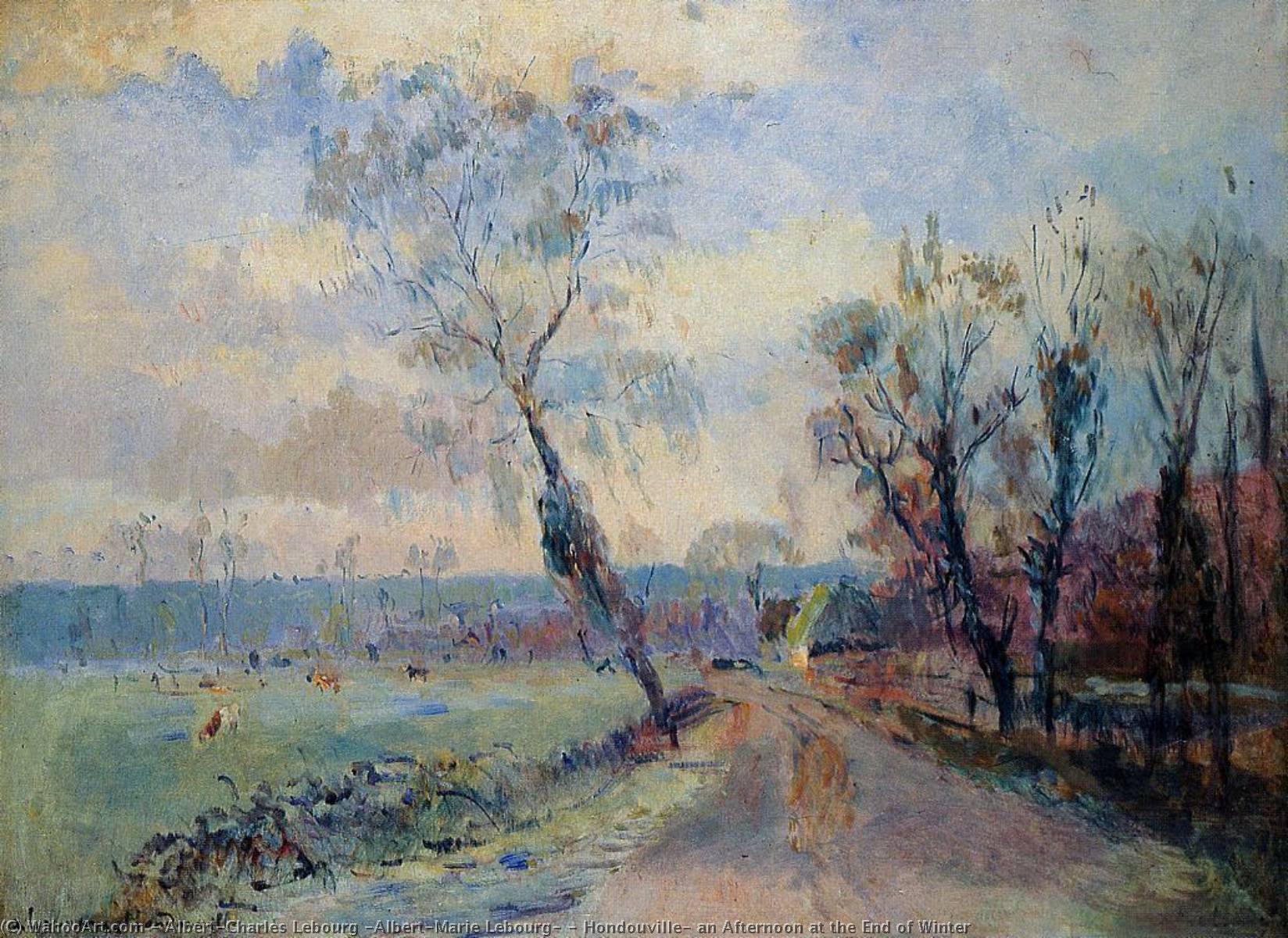 Buy Museum Art Reproductions Hondouville, an Afternoon at the End of Winter by Albert-Charles Lebourg (Albert-Marie Lebourg) (1849-1928, France) | ArtsDot.com