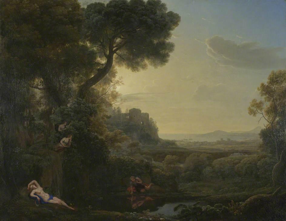 Buy Museum Art Reproductions Landscape with Narcissus and Echo, 1644 by Claude Lorrain (Claude Gellée) (1600-1682) | ArtsDot.com