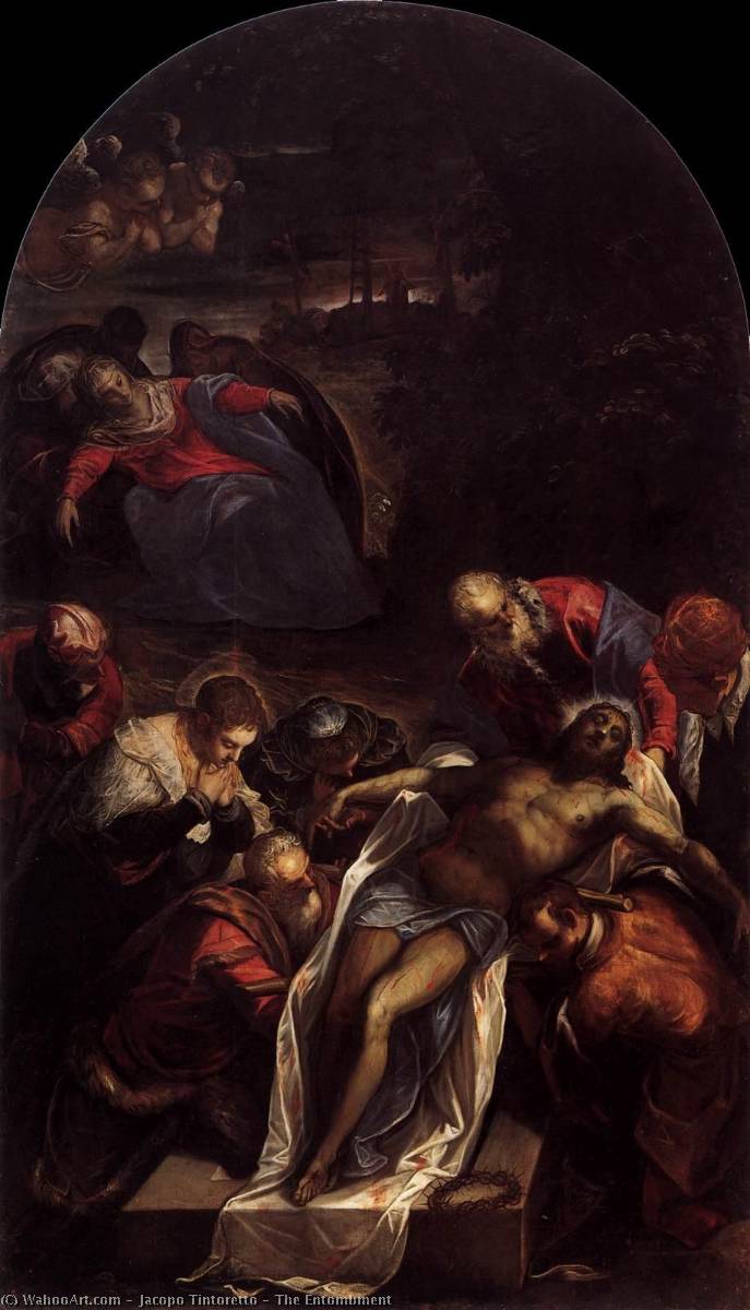 Order Art Reproductions The Entombment, 1594 by Jacopo Tintoretto (1518-1594) | ArtsDot.com