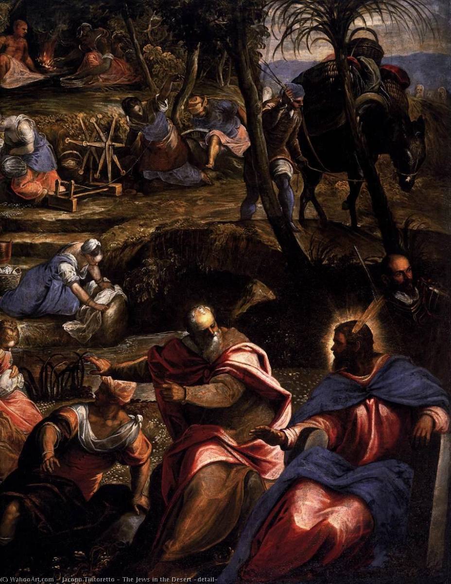 Order Oil Painting Replica The Jews in the Desert (detail), 1594 by Jacopo Tintoretto (1518-1594) | ArtsDot.com