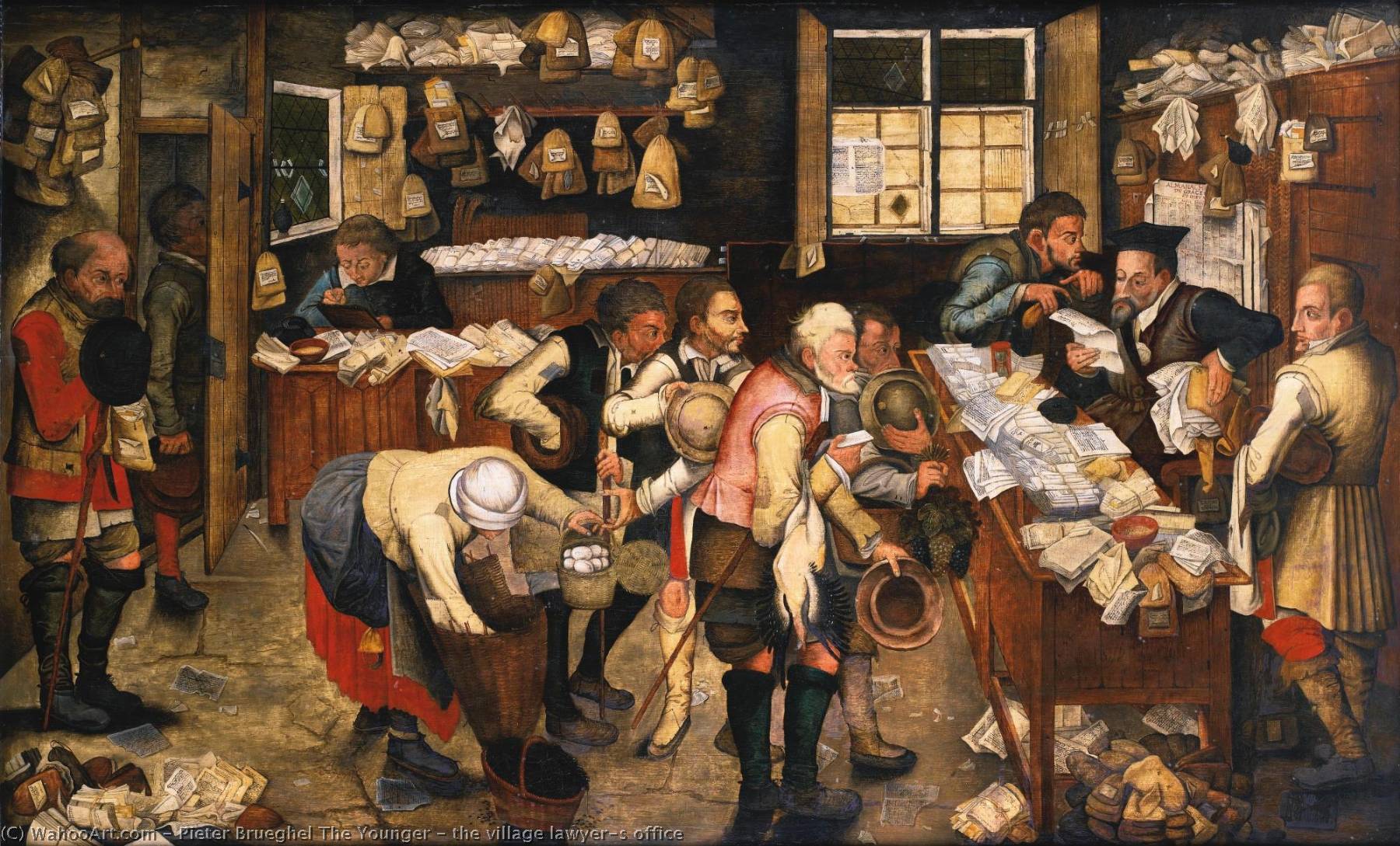 Order Artwork Replica the village lawyer`s office by Pieter Brueghel The Younger (1564-1636) | ArtsDot.com