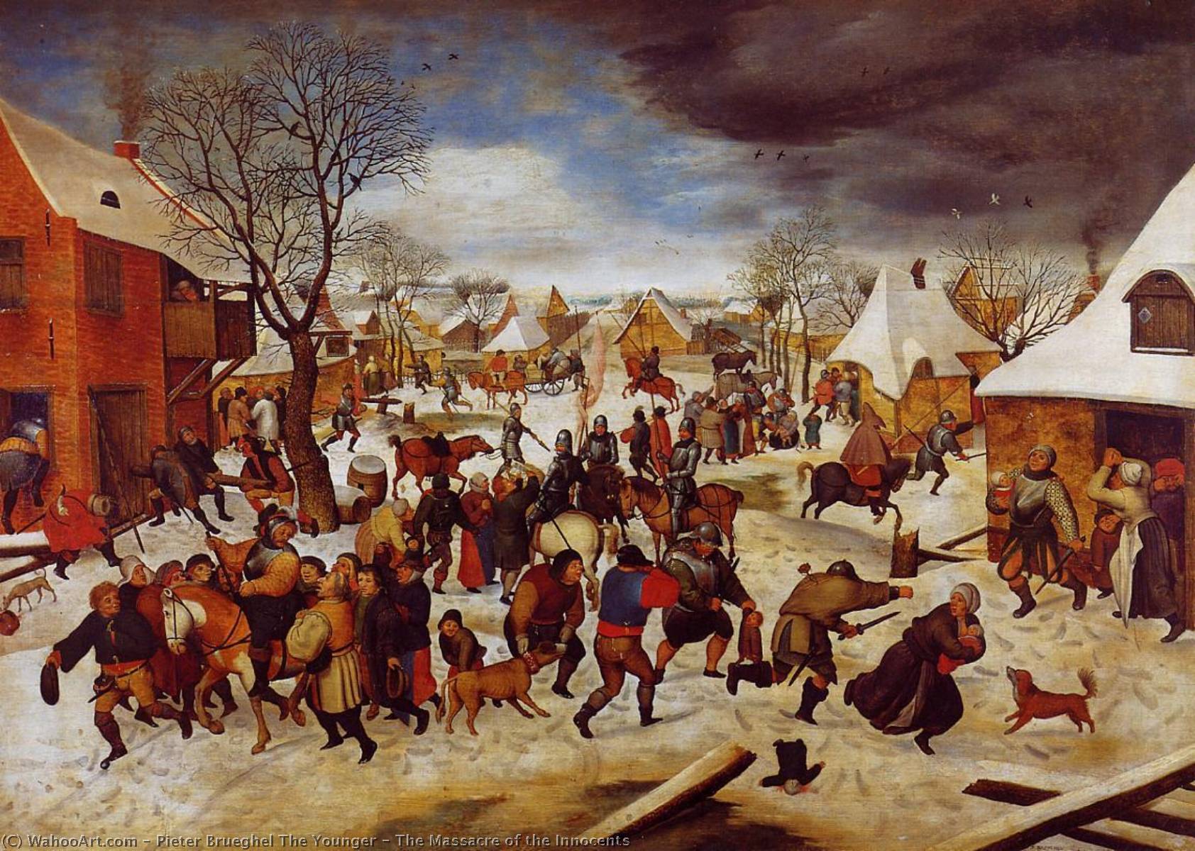 Order Oil Painting Replica The Massacre of the Innocents, 1638 by Pieter Brueghel The Younger (1564-1636) | ArtsDot.com