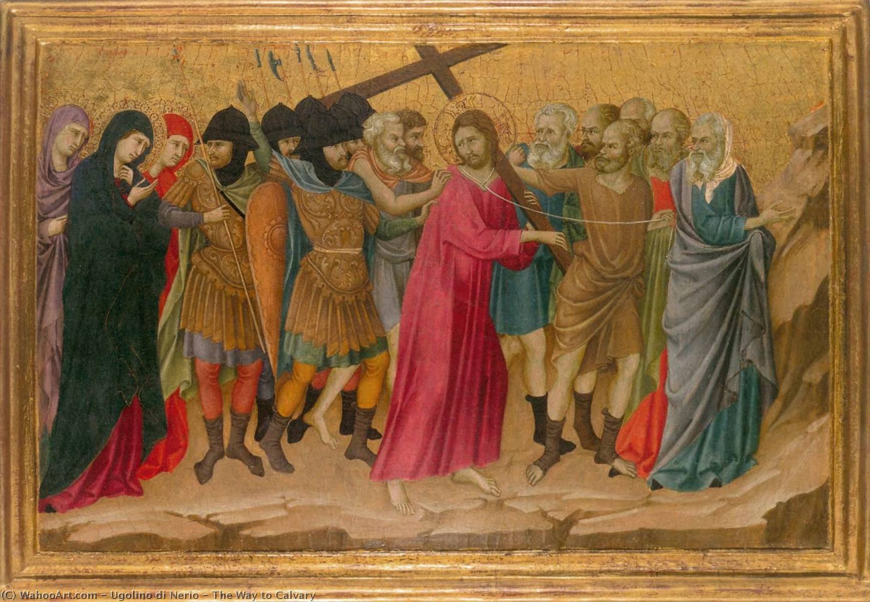 Order Oil Painting Replica The Way to Calvary, 1325 by Ugolino Di Nerio (1280-1330, Italy) | ArtsDot.com