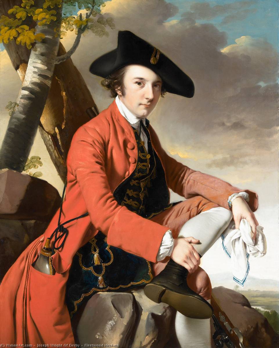 顺序 畫複製 弗利特伍德·赫斯凯斯, 1769 通过 Joseph Wright Of Derby (1734-1797, United Kingdom) | ArtsDot.com