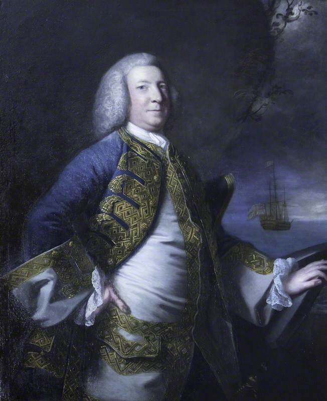 Ordinare Riproduzioni Di Belle Arti Ammiraglio Sir George Anson (1697–1762), Barone Anson di Soberton, 1755 di Joshua Reynolds | ArtsDot.com