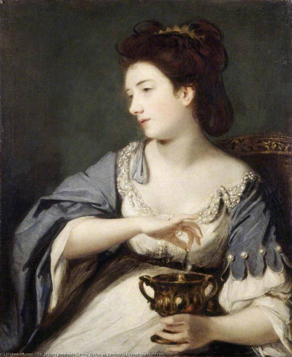 Compra Riproduzioni D'arte Del Museo Kitty Fisher come Cleopatra Dissolvere la Perla, 1759 di Joshua Reynolds | ArtsDot.com