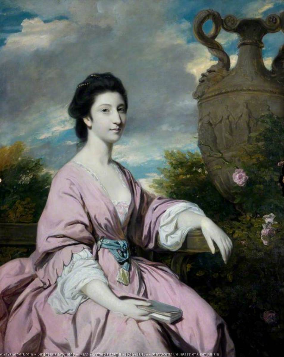 Order Oil Painting Replica Miss Theodosia Magill (1743–1817), afterwards Countess of Clanwilliam, 1765 by Joshua Reynolds | ArtsDot.com