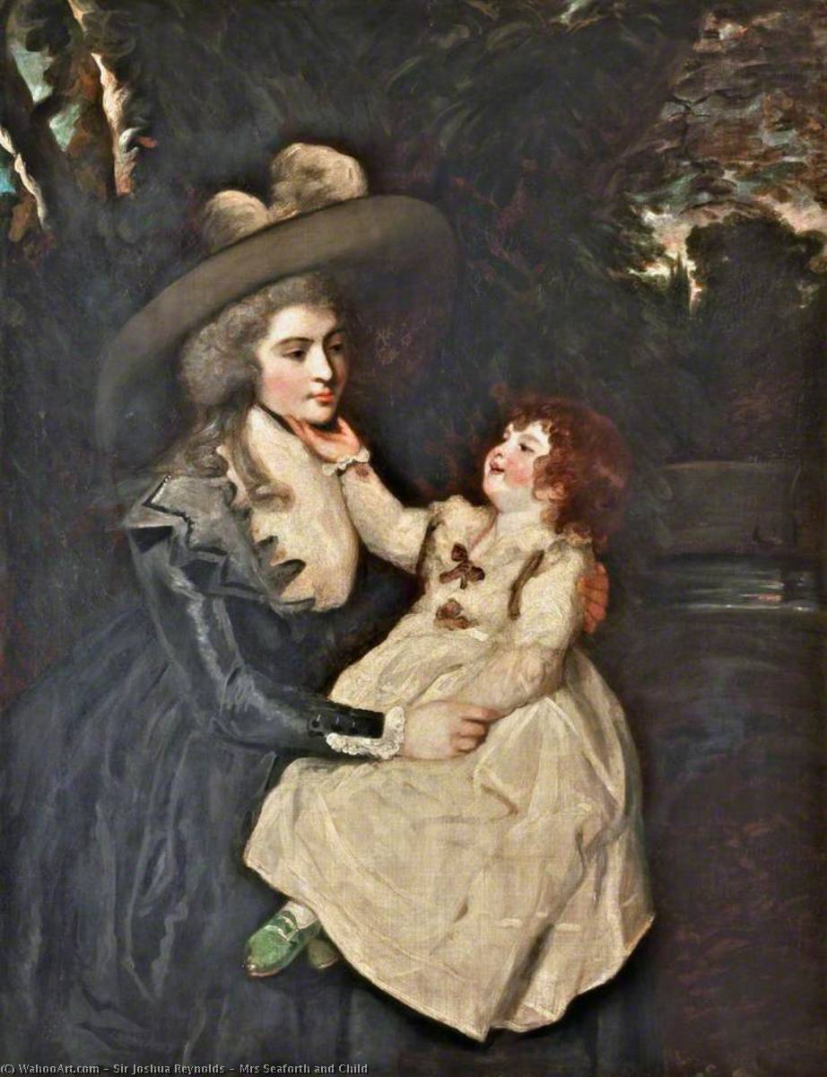 Order Oil Painting Replica Mrs Seaforth and Child, 1787 by Joshua Reynolds | ArtsDot.com