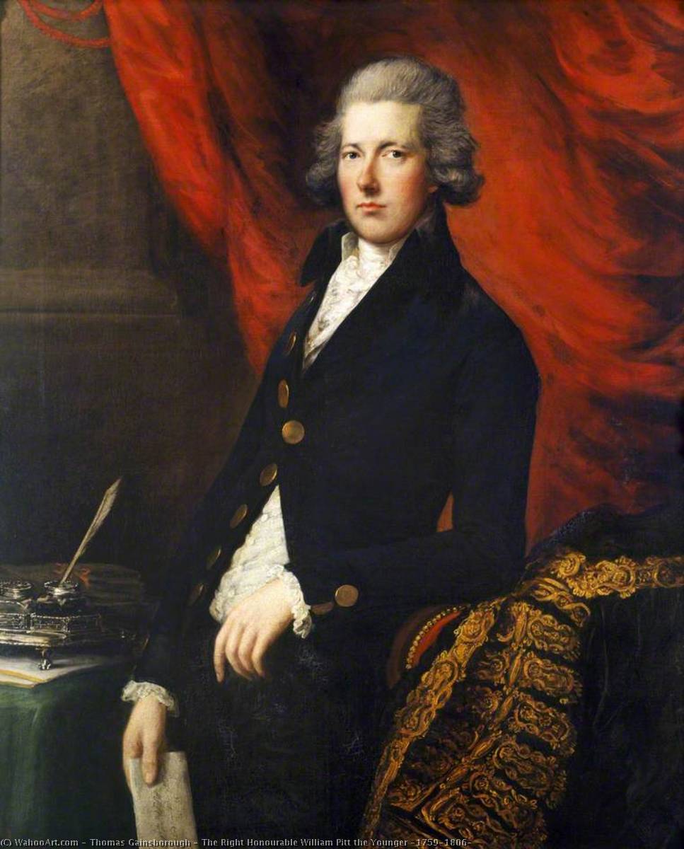 Buy Museum Art Reproductions The Right Honourable William Pitt the Younger (1759–1806), 1790 by Thomas Gainsborough (1727-1788, United Kingdom) | ArtsDot.com