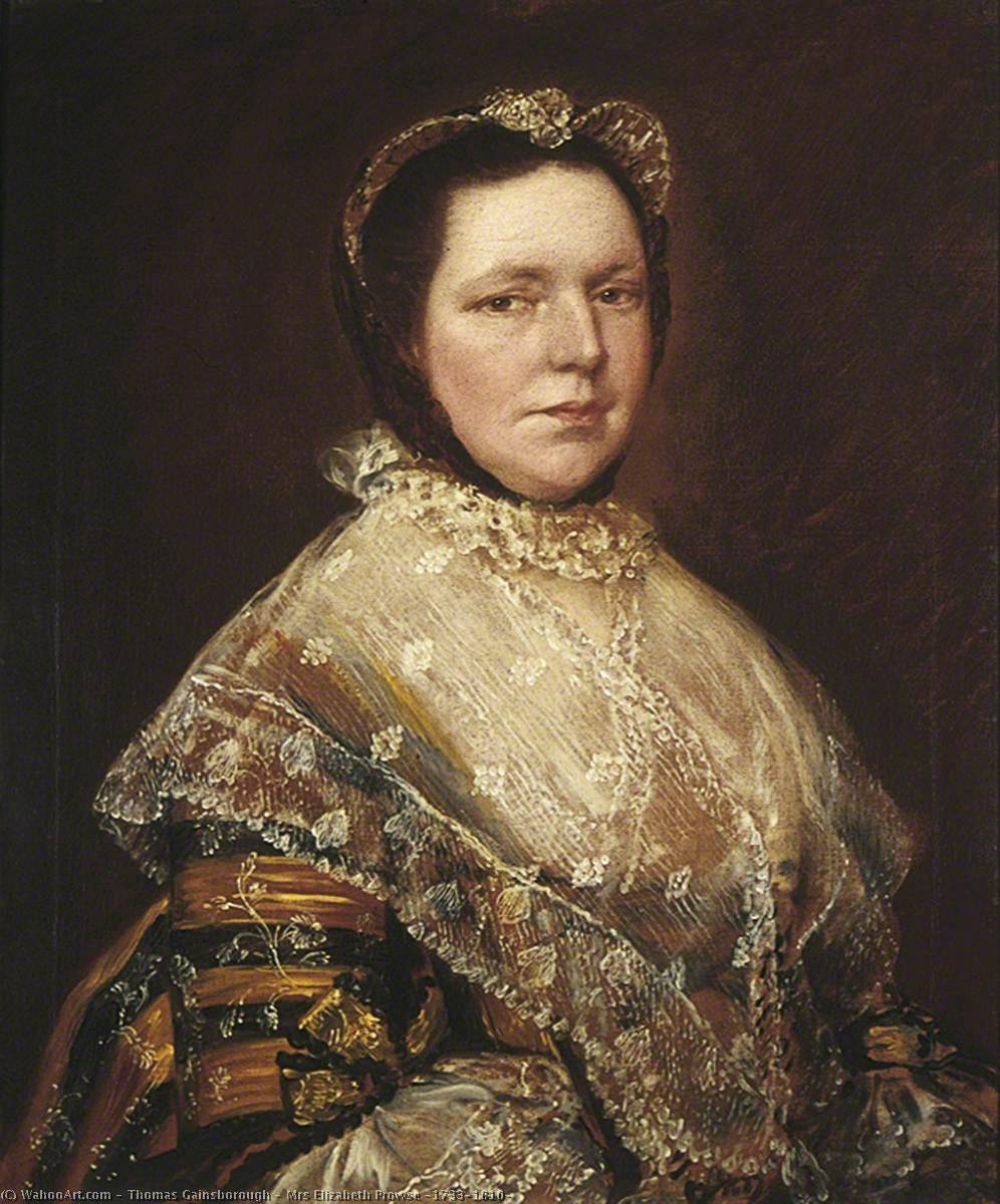 Order Art Reproductions Mrs Elizabeth Prowse (1733–1810) by Thomas Gainsborough (1727-1788, United Kingdom) | ArtsDot.com