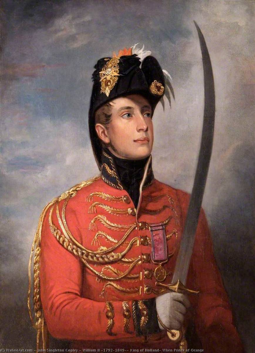顺序 油畫 威廉二世(1792-1849),奥兰国王,奥兰王子, 1813 通过 John Singleton Copley (1738-1815, United Kingdom) | ArtsDot.com