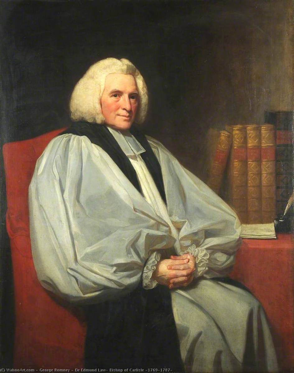 Buy Museum Art Reproductions Dr Edmund Law, Bishop of Carlisle (1769–1787), 1780 by George Romney (1734-1802, United Kingdom) | ArtsDot.com