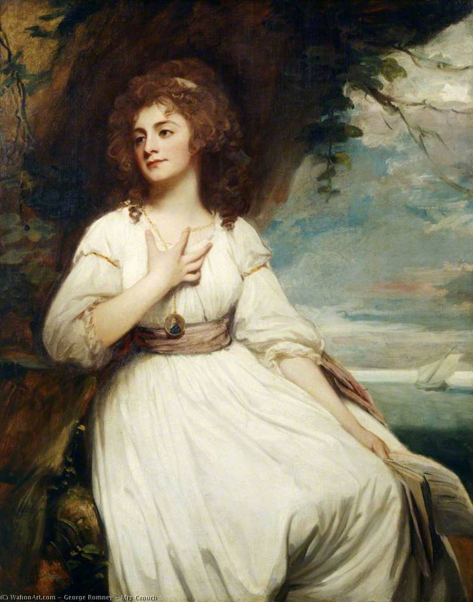 顺序 藝術再現 Mrs Crouch, 1787 通过 George Romney (1734-1802, United Kingdom) | ArtsDot.com