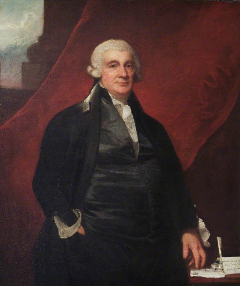 Order Art Reproductions Abraham Newland (1730–1807), Chief Cashier of the Bank of England (1782–1807) by George Romney (1734-1802, United Kingdom) | ArtsDot.com