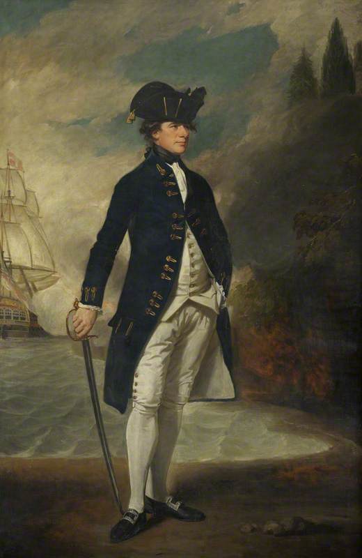 Order Paintings Reproductions Captain, Later Admiral, Sir Hyde Parker (1739–1807) by George Romney (1734-1802, United Kingdom) | ArtsDot.com