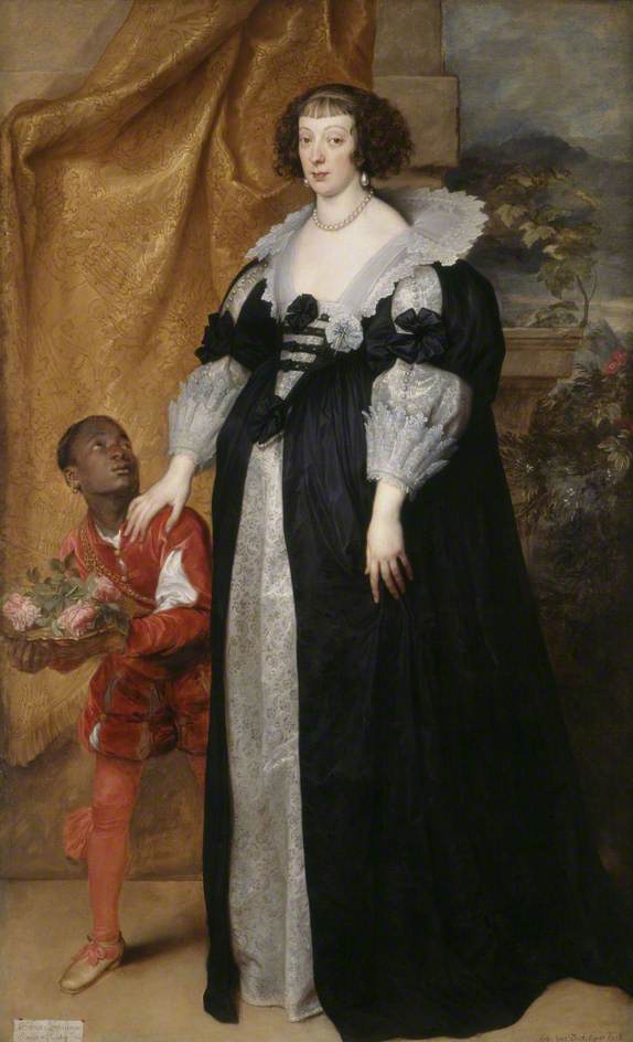 Order Art Reproductions Princess Henrietta of Lorraine (1611–1660), Attended by a Page, 1634 by Anthony Van Dyck (1599-1641, Belgium) | ArtsDot.com