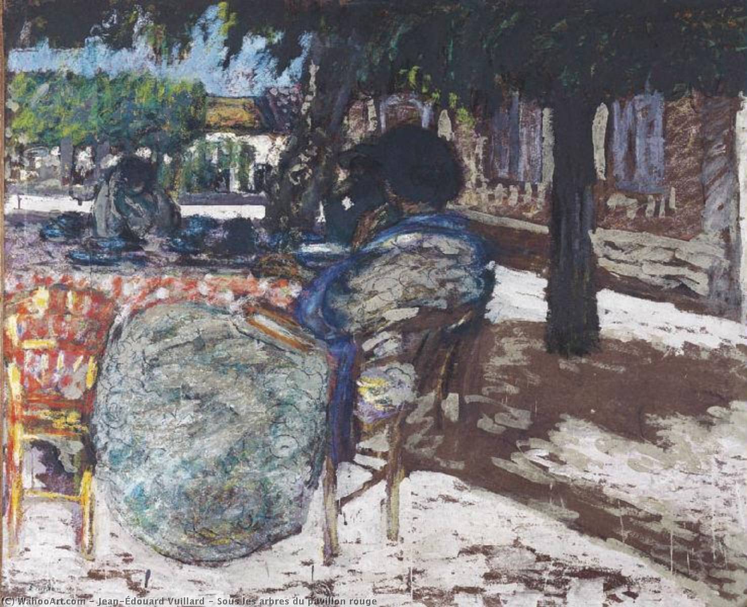 Buy Museum Art Reproductions Sous les arbres du pavillon rouge by Jean Edouard Vuillard (1868-1940, France) | ArtsDot.com