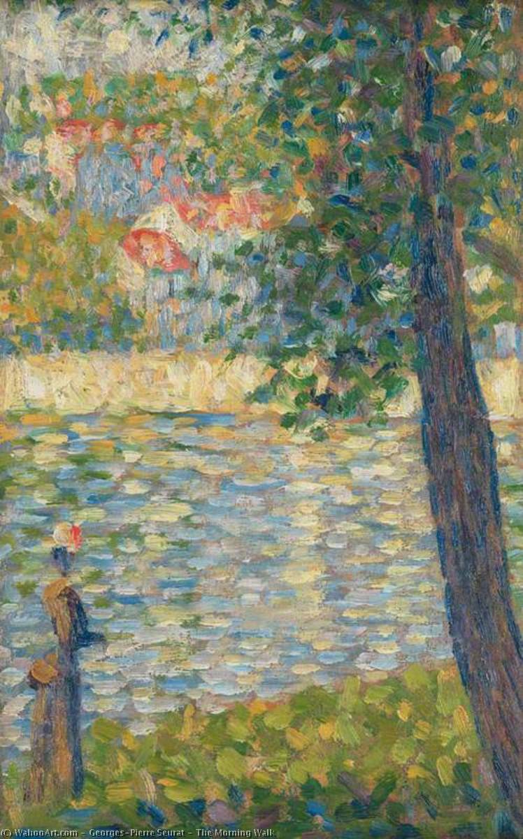 Order Oil Painting Replica The Morning Walk, 1885 by Georges Pierre Seurat (1859-1891, France) | ArtsDot.com
