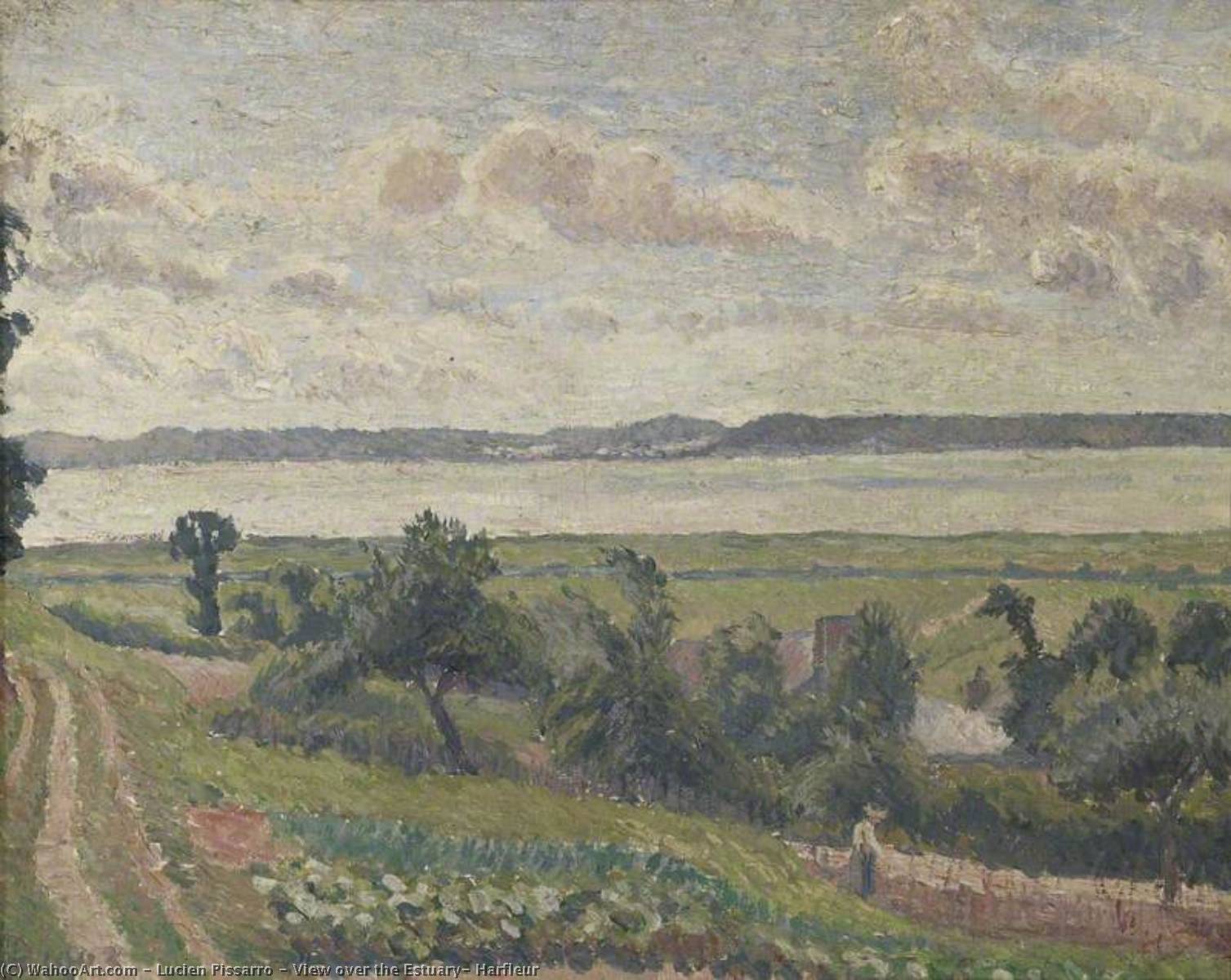 Order Art Reproductions View over the Estuary, Harfleur, 1903 by Lucien Pissarro (1830-1944) | ArtsDot.com