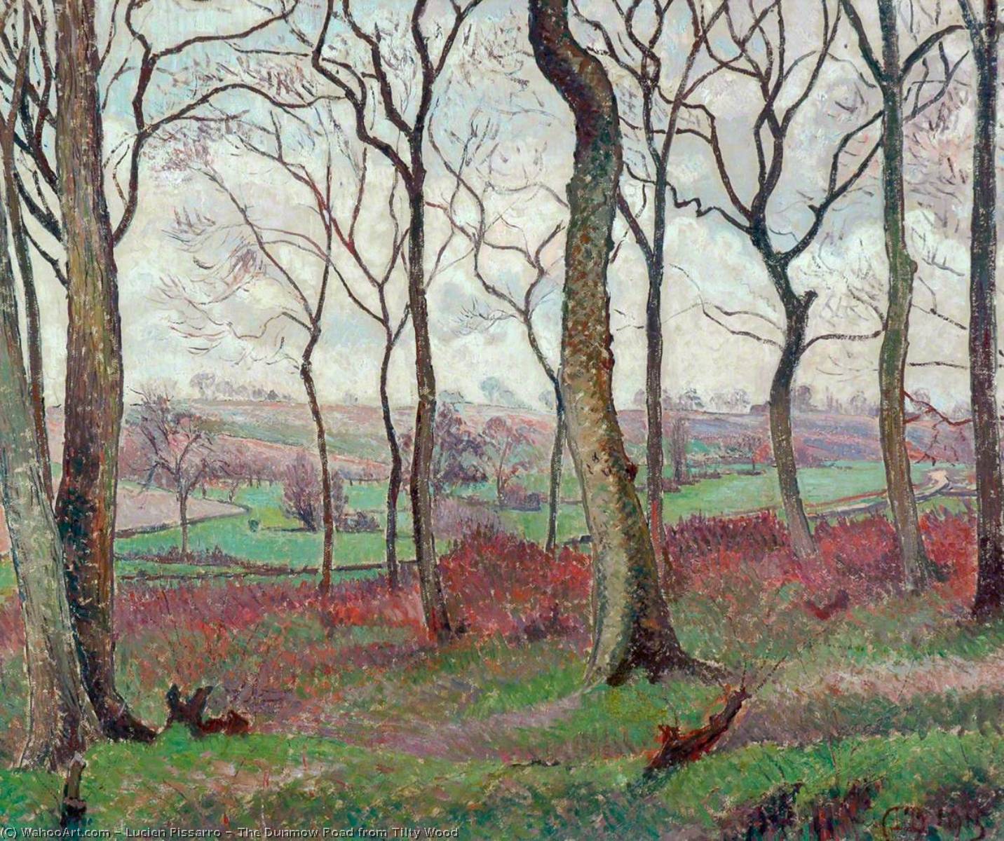 Order Oil Painting Replica The Dunmow Road from Tilty Wood, 1915 by Lucien Pissarro (1830-1944) | ArtsDot.com