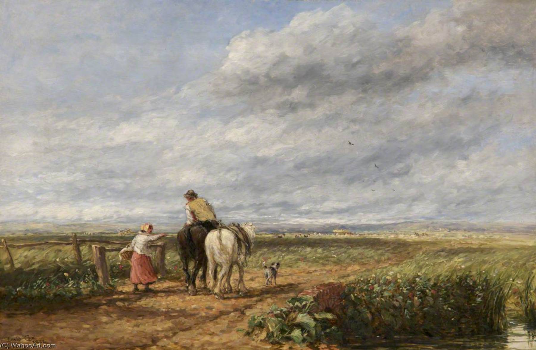 Order Artwork Replica A Breezy Day Going to the Hayfield, 1852 by David Cox The Elder (1783-1859) | ArtsDot.com