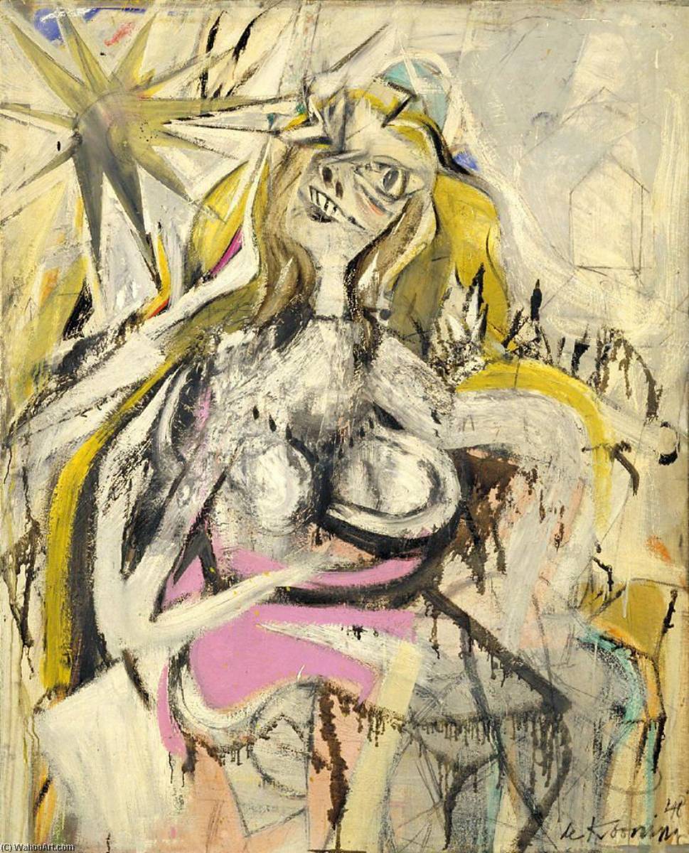 Order Paintings Reproductions Woman Verso Untitled, 1948 by Willem De Kooning (Inspired By) (1904-1997, Netherlands) | ArtsDot.com