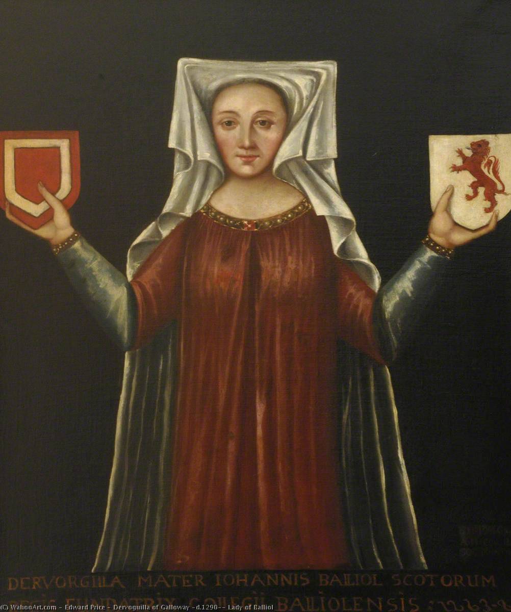 Buy Museum Art Reproductions Dervoguilla of Galloway (d.1290), Lady of Balliol, 1670 by Edward Price (1800-1885) | ArtsDot.com
