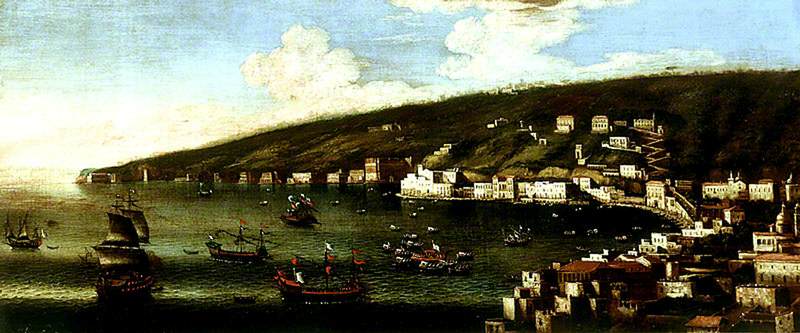 Buy Museum Art Reproductions The Bay of Naples Looking towards Posillipo, 1755 by Tommaso Ruiz (1954-1760) | ArtsDot.com