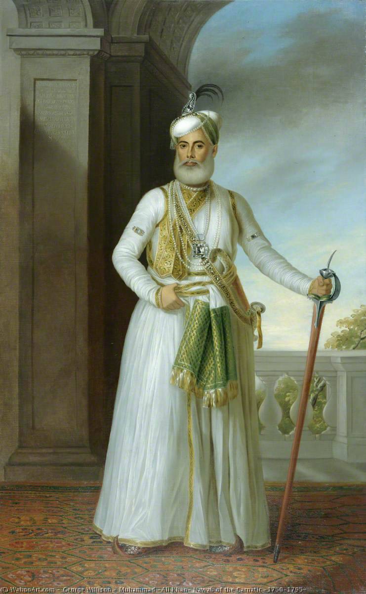Muhammad `Ali Khan, Nawab of the Carnatic (1750–1795), 1774 by George Willison George Willison | ArtsDot.com