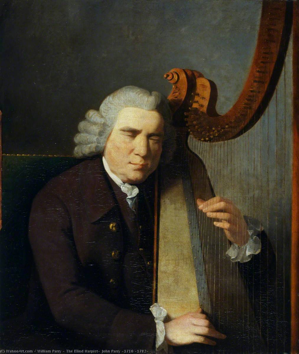 Buy Museum Art Reproductions The Blind Harpist, John Parry (1710 –1782), 1770 by William Parry (1743-1791) | ArtsDot.com