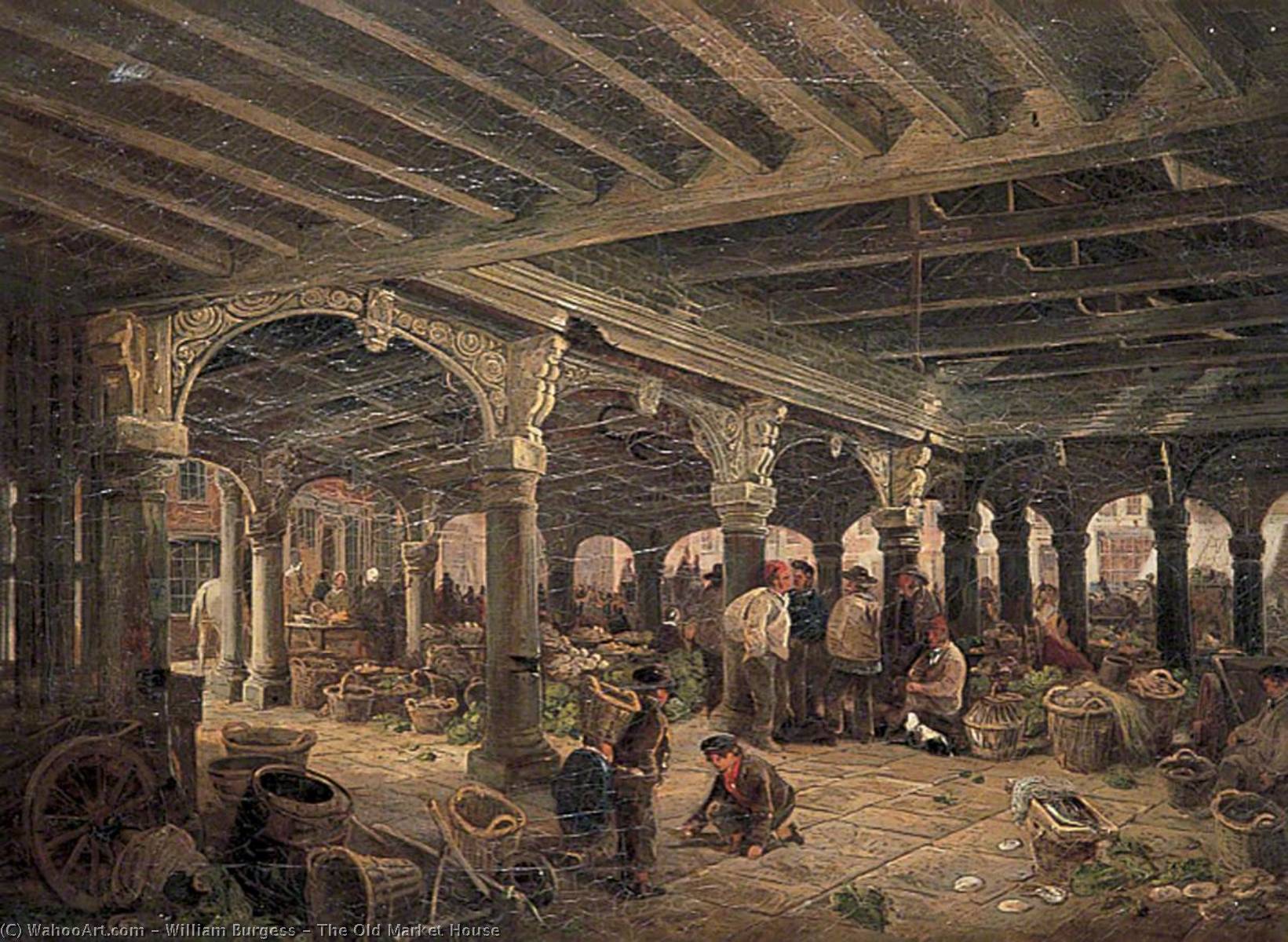 The Old Market House, 1858 by William Burgess William Burgess | ArtsDot.com