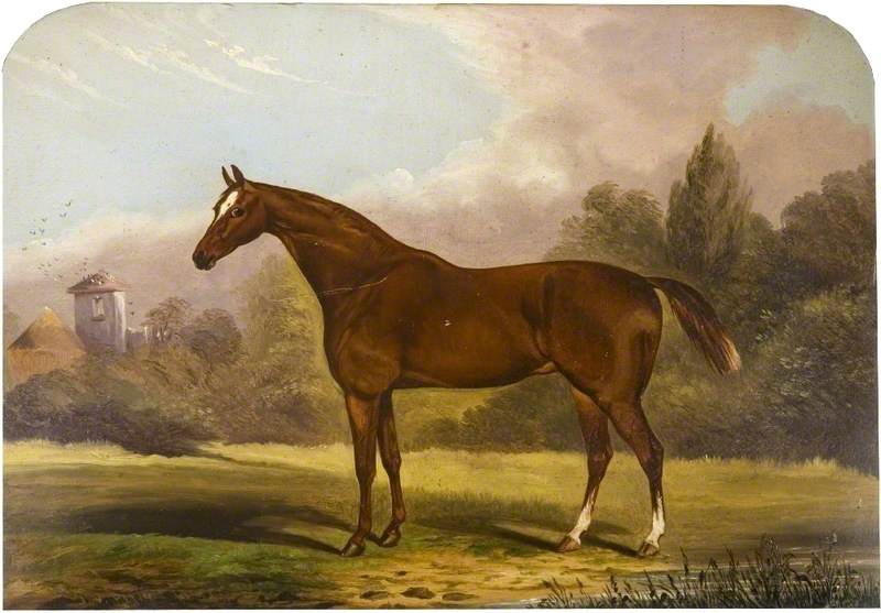 Order Oil Painting Replica Chestnut Horse, 1858 by John Vine (1808-1867) | ArtsDot.com