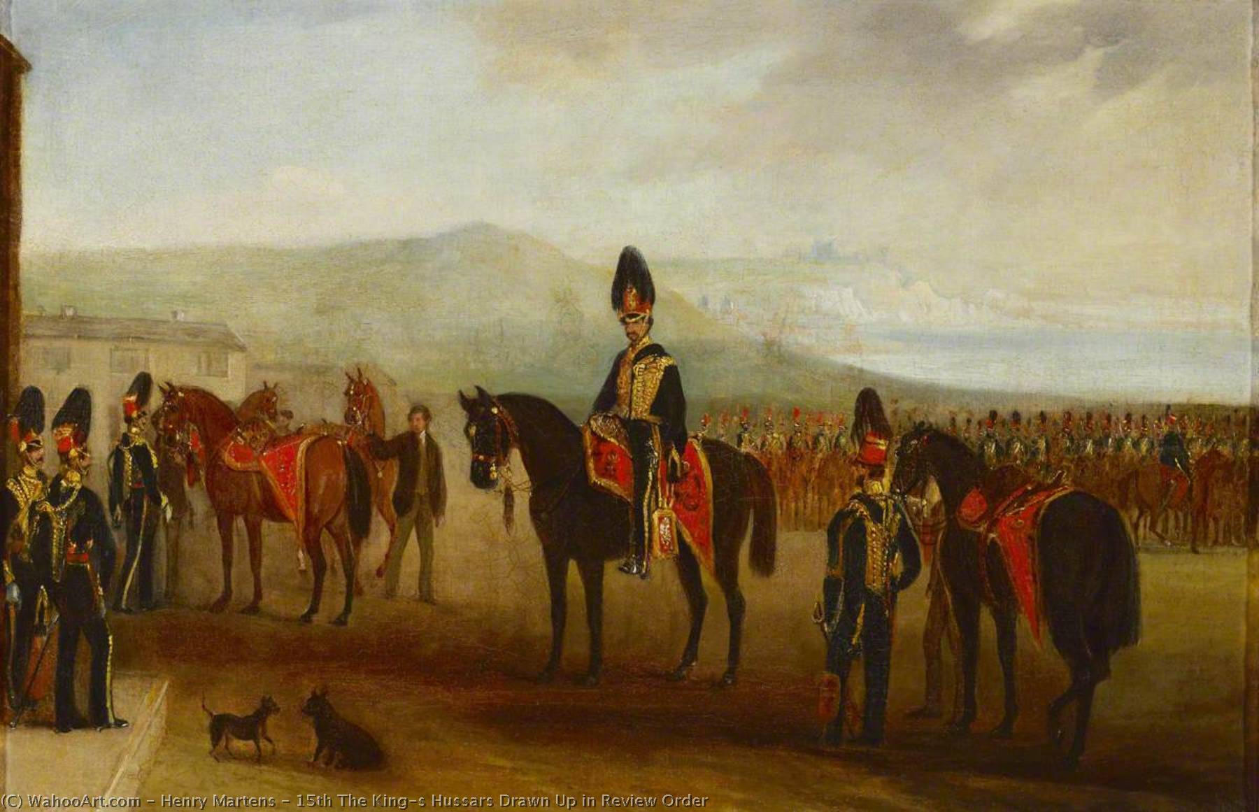 Order Artwork Replica 15th The King’s Hussars Drawn Up in Review Order, 1837 by Henry Martens (1790-1868) | ArtsDot.com