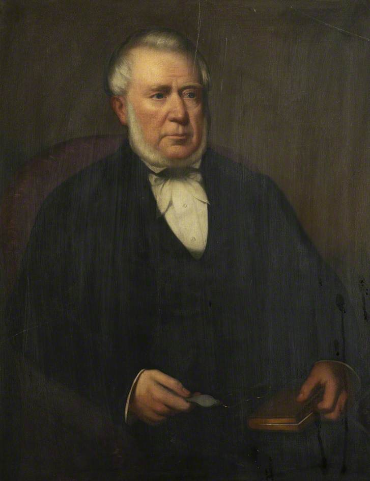 Order Paintings Reproductions Dr William Harris Murch (1784–1859), Principal of Stepney Academy (1827–1843) by George Frederick Clarke (1823-1906) | ArtsDot.com