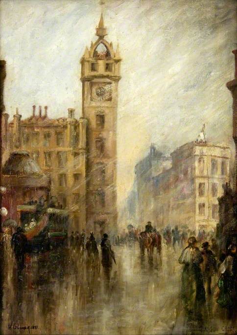 Order Art Reproductions Glasgow Cross from the Saltmarket, 1871 by William Glover (1836-1916) | ArtsDot.com