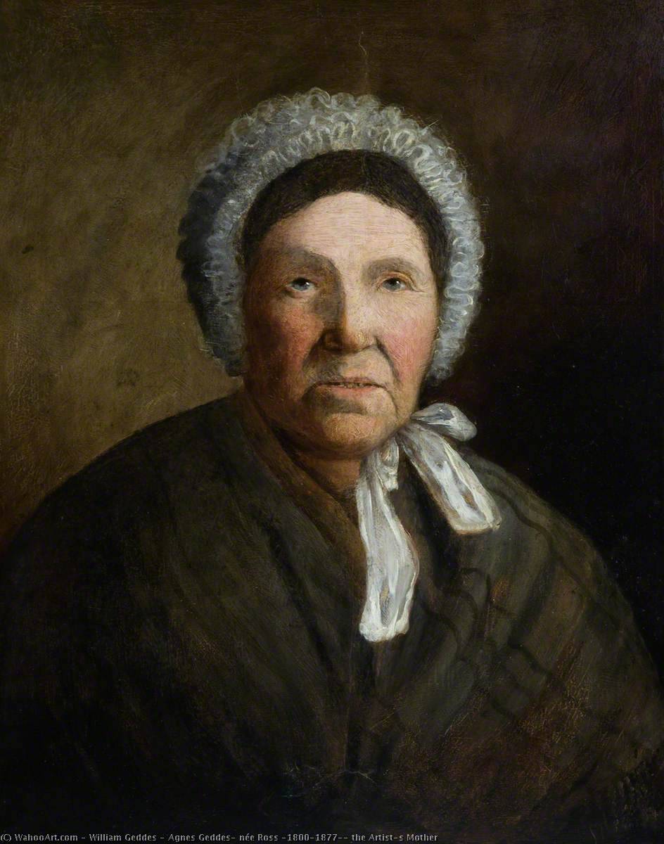 Order Oil Painting Replica Agnes Geddes, née Ross (1800–1877), the Artist`s Mother, 1874 by William Geddes (1841-1884) | ArtsDot.com