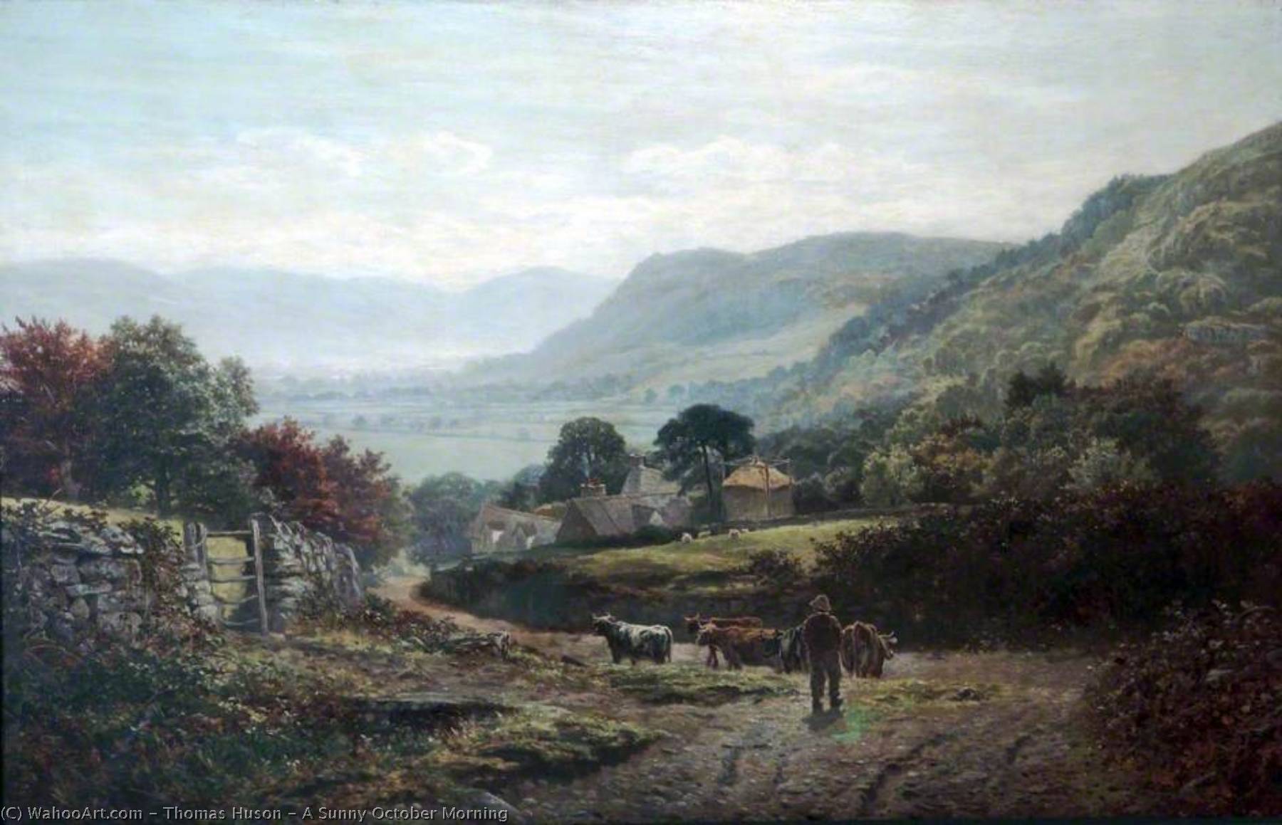 Order Oil Painting Replica A Sunny October Morning, 1875 by Thomas Huson (1844-1920) | ArtsDot.com
