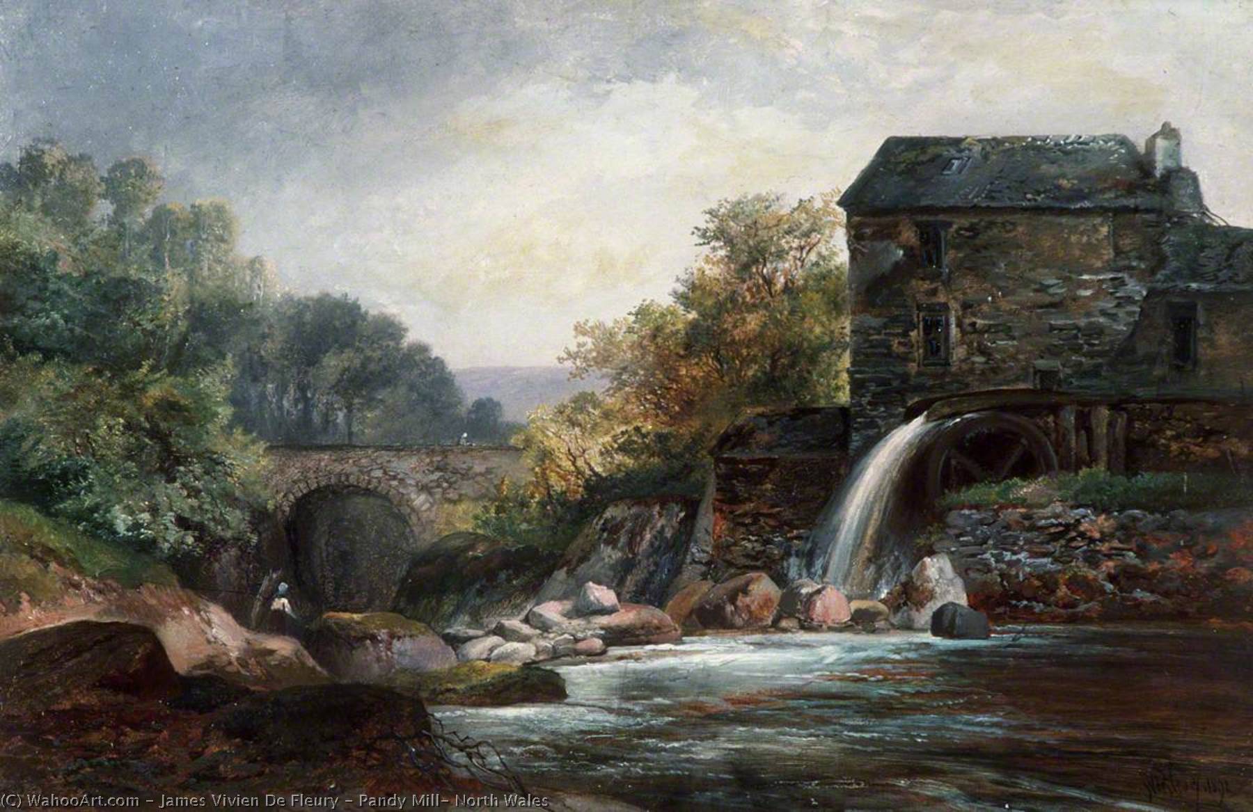 Order Artwork Replica Pandy Mill, North Wales, 1892 by James Vivien De Fleury (1847-1902) | ArtsDot.com