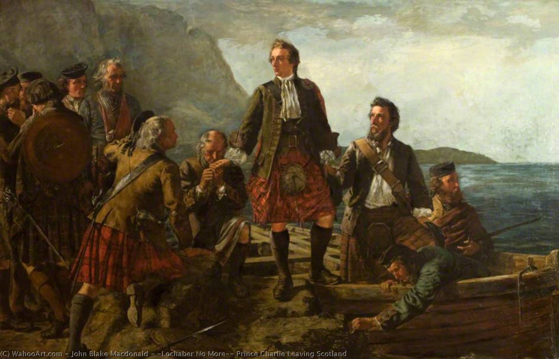 Buy Museum Art Reproductions `Lochaber No More`, Prince Charlie Leaving Scotland, 1863 by John Blake Macdonald (1829-1901) | ArtsDot.com