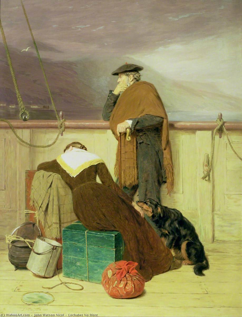 Order Paintings Reproductions Lochaber No More by John Watson Nicol (1856-1926) | ArtsDot.com