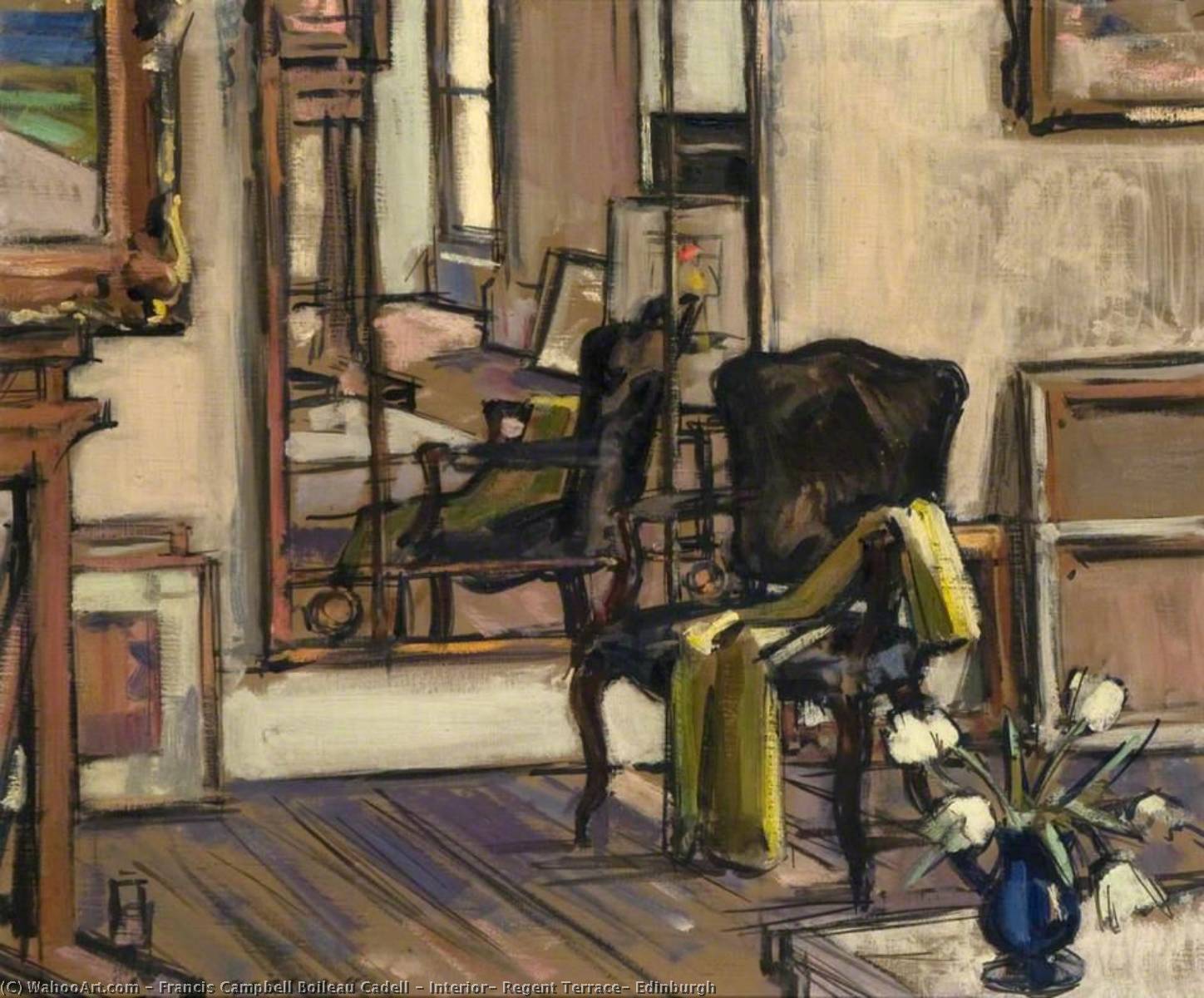 Order Oil Painting Replica Interior, Regent Terrace, Edinburgh, 1933 by Francis Campbell Boileau Cadell | ArtsDot.com