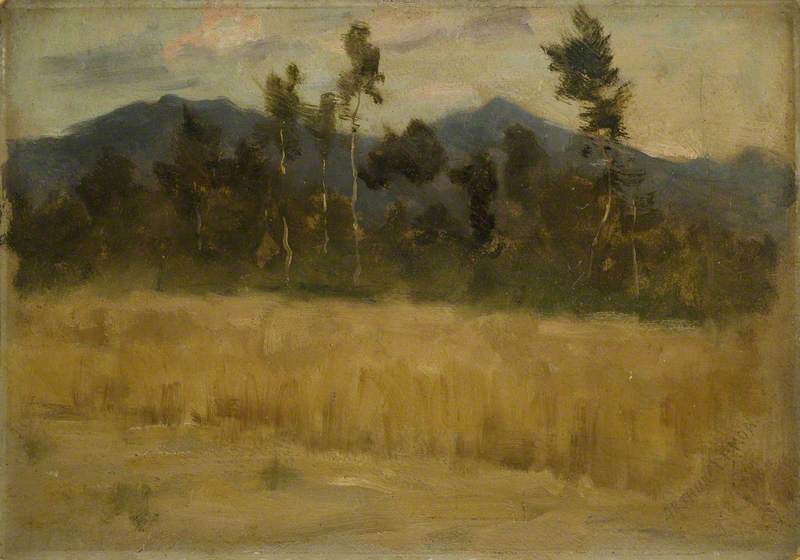Landscape with Silver Birch and distant Mountains, 1890 by Arthur Lemon Arthur Lemon | ArtsDot.com