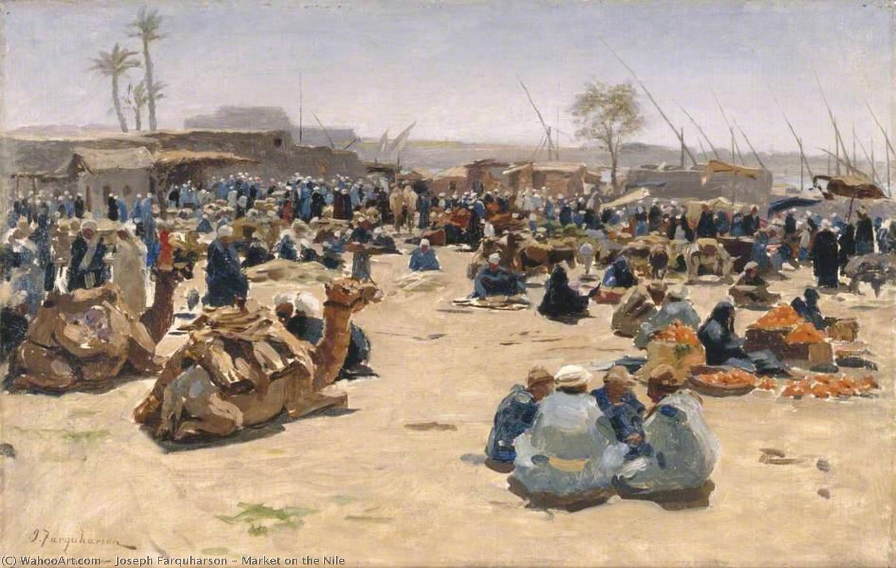 Order Artwork Replica Market on the Nile, 1893 by Joseph Farquharson (1846-1935, United Kingdom) | ArtsDot.com