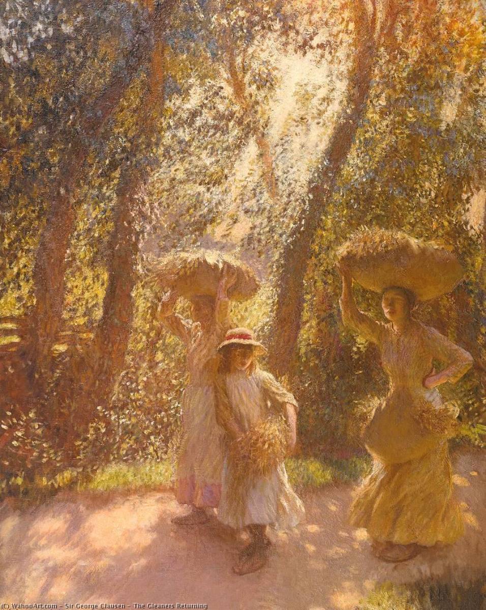 順序 絵画のコピー Gleaners を返します。, 1908 バイ George Clausen | ArtsDot.com