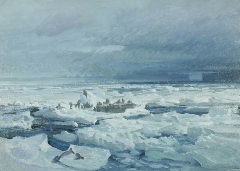 Buy Museum Art Reproductions Camp on the Breaking Pack Ice, Weddell Sea, 1915 by George E Marston (1882-1940, United Kingdom) | ArtsDot.com