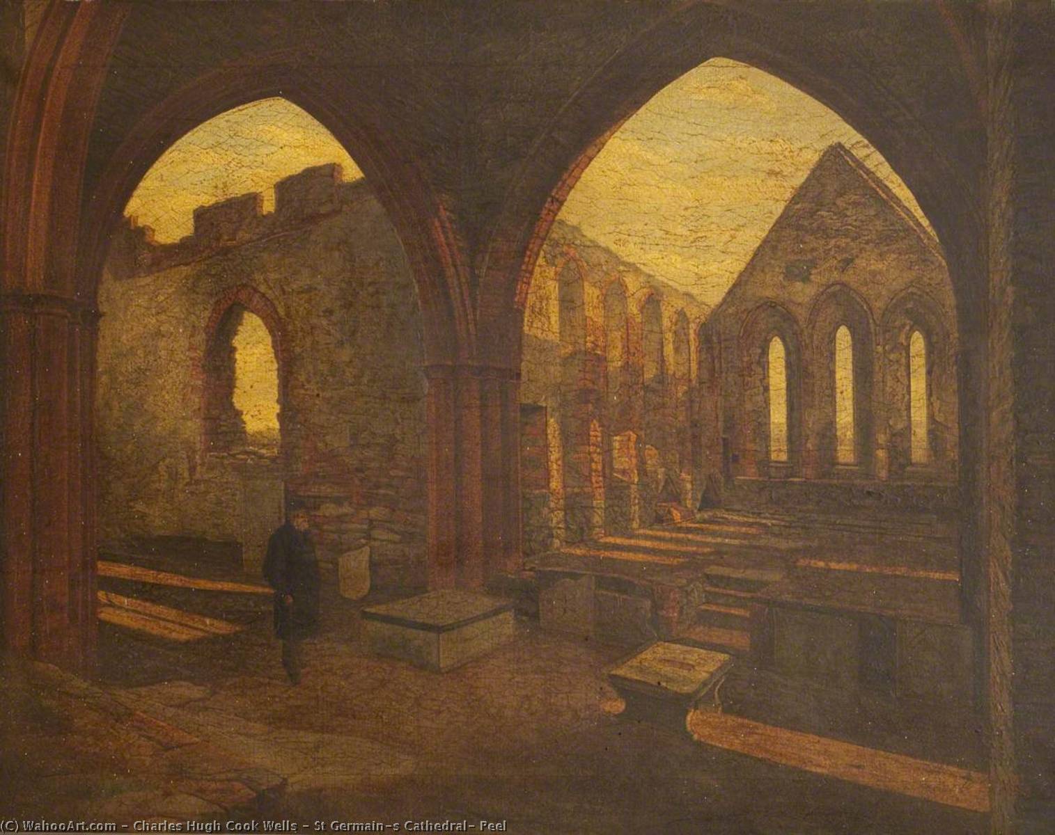 St Germain`s Cathedral, Peel, 1882 by Charles Hugh Cook Wells Charles Hugh Cook Wells | ArtsDot.com