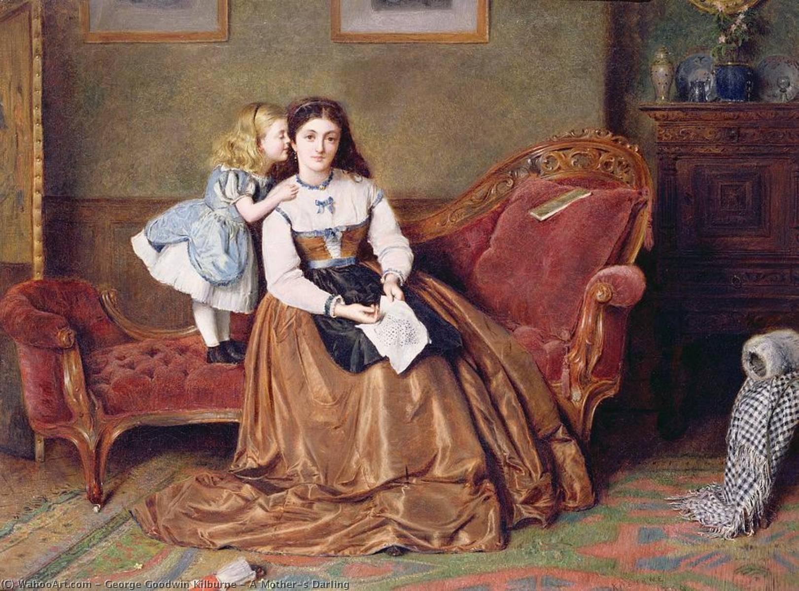 Order Oil Painting Replica A Mother`s Darling by George Goodwin Kilburne (1839-1924, United Kingdom) | ArtsDot.com
